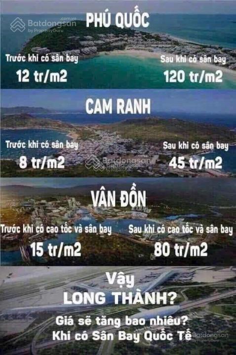 Bán đất nền long thành cách cổng chính sân bay 5km  giá chỉ 12tr/m2  cho thuê ngayshr