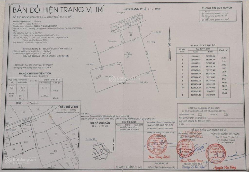 Bán 6.738 m2 mặt tiền đường nguyễn thị nà (đường 795), xã an nhơn tây, tp. hcm