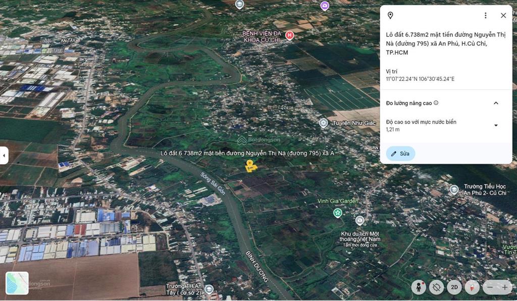 13,5 tỷ! bán 6.738 m2 mặt tiền đường nguyễn thị nà (đường 795), phường an nhơn tây, tp. hcm