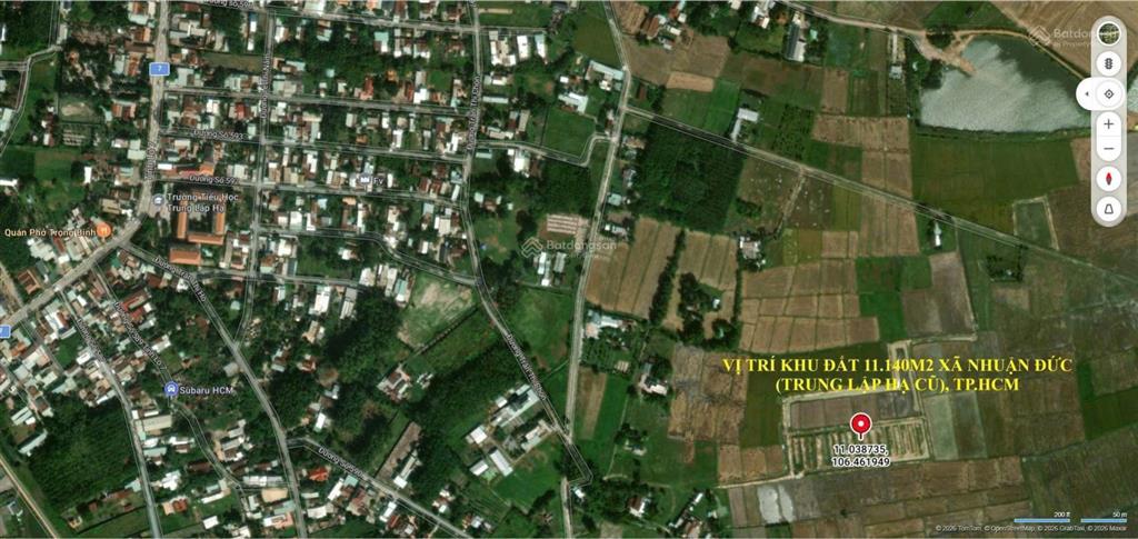 650k/m2! bán 11.140 m2 đất trồng cây lâu năm, xã nhuận đức, tp. hcm