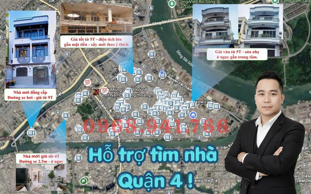 7.9 tỷ  nhà mới 4 tầng  4pn 5wc  hẻm đoàn văn bơ q4  phù hợp gia đình