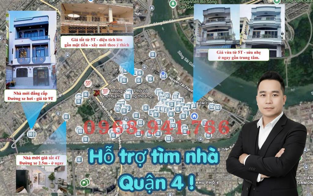 5.5 tỷ  nhà mới 4 tầng  hẻm 4m  khánh hội quận 4  giá dễ tiếp cận