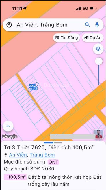 Bán đất tại 1 trần vĩnh lộc, 1,3 tỷ, 100m2, ngay kcn giang điền, trảng bom, đồng nai