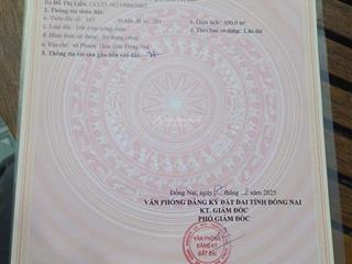 Bán đất gần phước thái, 1,1 tỷ, 100m2, mặt tiền rộng 10m, pháp lý đầy đủ