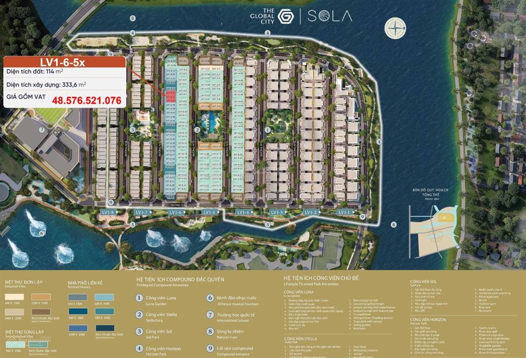Biệt thự sola đối diện công viên sol lv164x siêu hiếm giá 55,5 tỷ