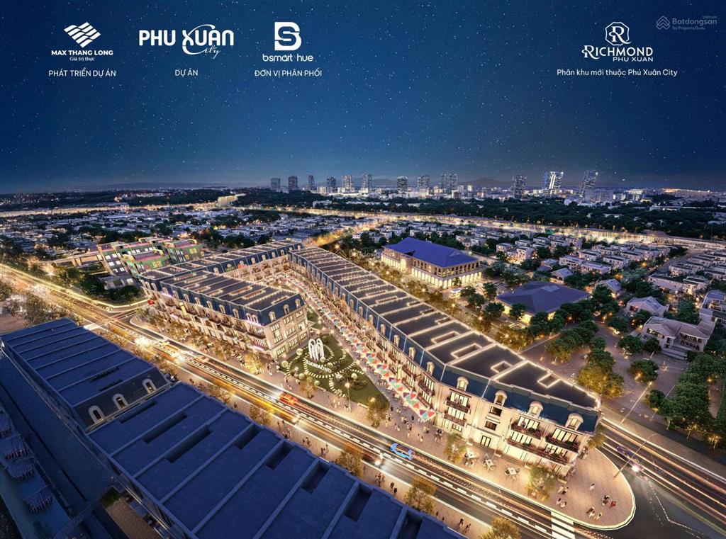 Shophouse richmond phú xuân 4 tầng ngay trung tâm tp.huế  2 mặt tiền kinh doanh  dân cư đông đúc