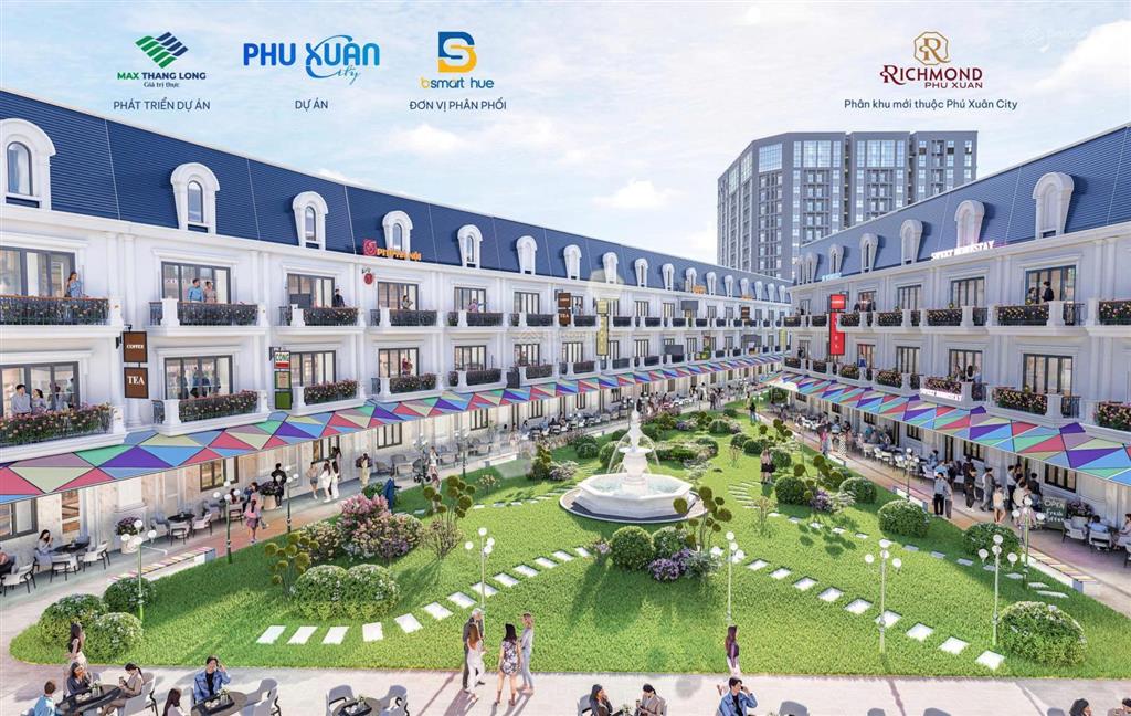 Shophouse richmond phú xuân 4 tầng ngay trung tâm tp.huế  2 mặt tiền kinh doanh  dân cư đông đúc