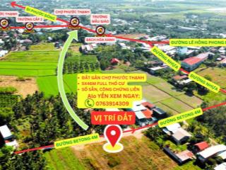 Bán đất sát chợ phước thạnh 5x43m full thổ cư giá đầu tư lý tưởng alo 0763 914 *** xem ngay