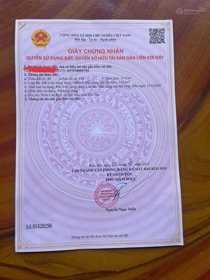 Cần bán đất view cánh đồng tại kim bôi, hòa bình