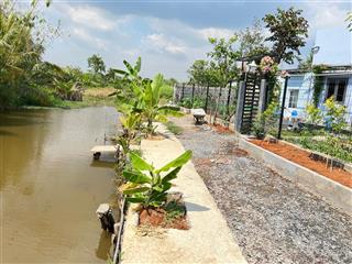 Bán lô đất vườn view kênh kế bên nhà vườn xinh xắn. thạnh đức, bến lức, long an. ô tô vào tận nơi