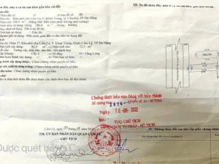 Bán lô 2mt trước sau đường nguyễn văn huyên( đối diện chợ cẩm lệ) 100m2 giá chỉ 10,5 tỷ tl