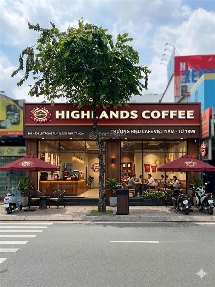 Hợp đồng thuê highland 2.4 tỷ/năm  mtkd lê trọng tấn  dt 12x25m  ctxd h7tầng  giá 36 tỷ