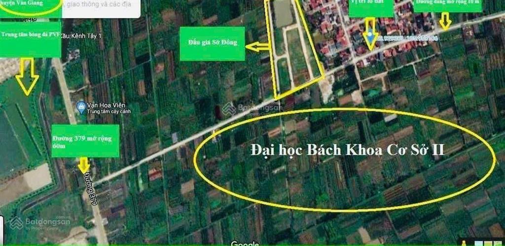 Giá tốt cho lô đất đấu giá sở đông đóng sóng đại lộ đông tây đại học bách khoa hưng yên
