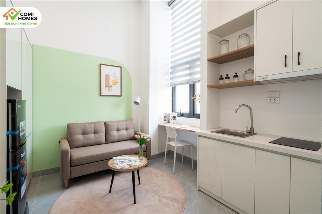 Comi homes 286 nguyễn xiển (thanh xuân) studio gác xép thông minh, không gian sống thoáng mát