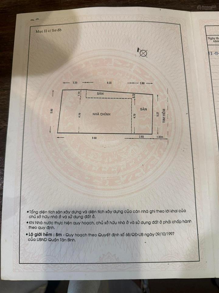 Hẻm xe hơi 8m trường chinh 5.3m x 12.5m, nở hậu 5.8m nhà cũ chủ tặng bản vẽ 5 tầng mới