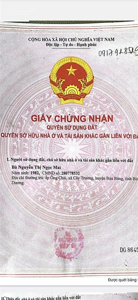 Cần bán đất mặt tiền nhựa 16m xã định an (cũ) dầu tiếng. dt 10x60, 100mtc. 1,2 tỷ.  0936 419 ***