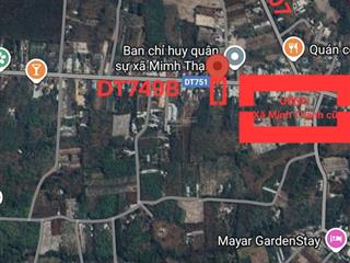 Chính chủ gửi bán đất dt749b minh thạnh dầu tiếng. 15,7x142m, 100m2 tc, nở hậu 2,698,1m2, 5 tỷ