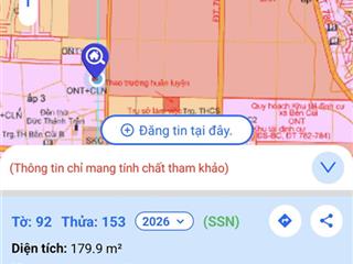 Cần bán gấp đất bến củi dương minh châu tây ninh 6x30, 99,5m² thổ cư, sát kcn 1000ha. giá 360tr.