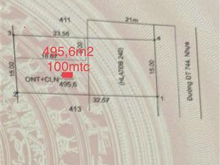 15m mặt tiền dt744 xã minh thạnh tp hcm, có 100m2 thổ cư, giá 1,65 tỷ.  định 0936 419 ***