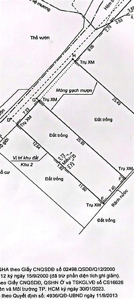 Bán đất hẻm 224 đường vườn lài  q12