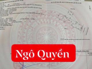 Chính chủ gửi bán lô đất mặt tiền đường ngô quyền . giá tốt 12ty750 tl