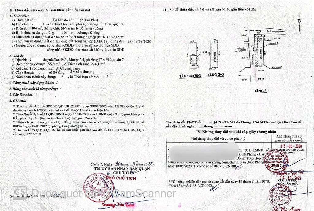 Căn góc 2 mặt tiền hẻm xe hơi  huỳnh tấn phát, 8,5 tỷ, 104 m2, 4 tầng, 7 phòng