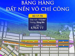 Chỉ 5 tỷ sở hữu ngay lô đất mặt tiền, 113m2  dự án võ chí công  đà nẵng