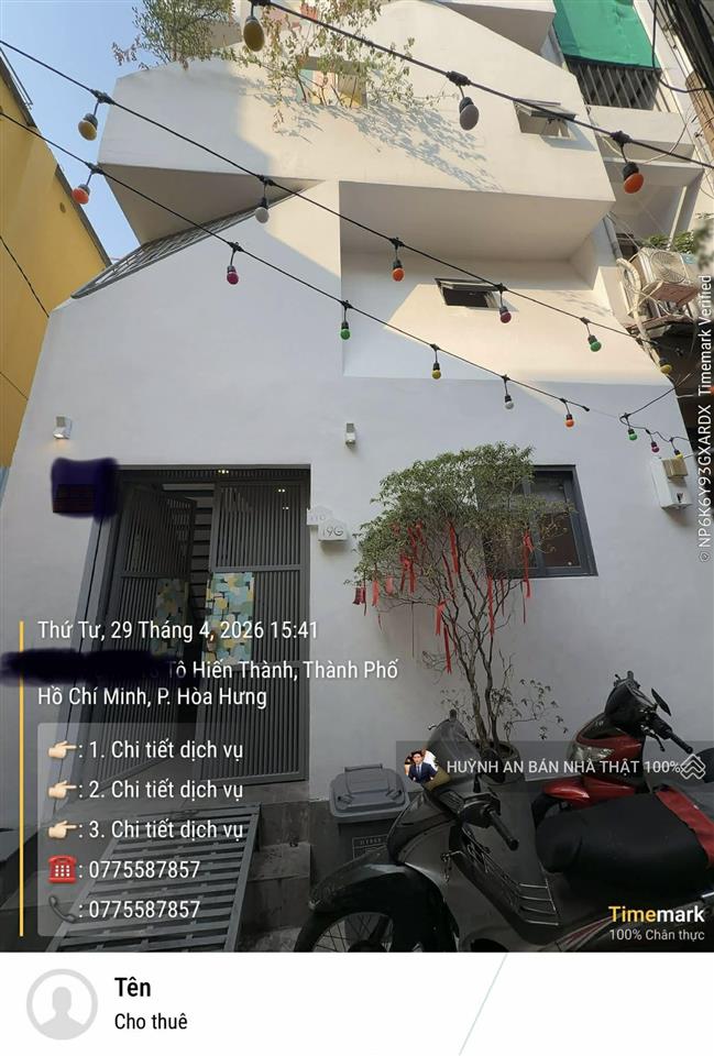 Nhà 5 tầng  tô hiến thành p15 q10  36m²  4 chdv full nội thất  dòng tiền 30tr/tháng  6.8 tỷ