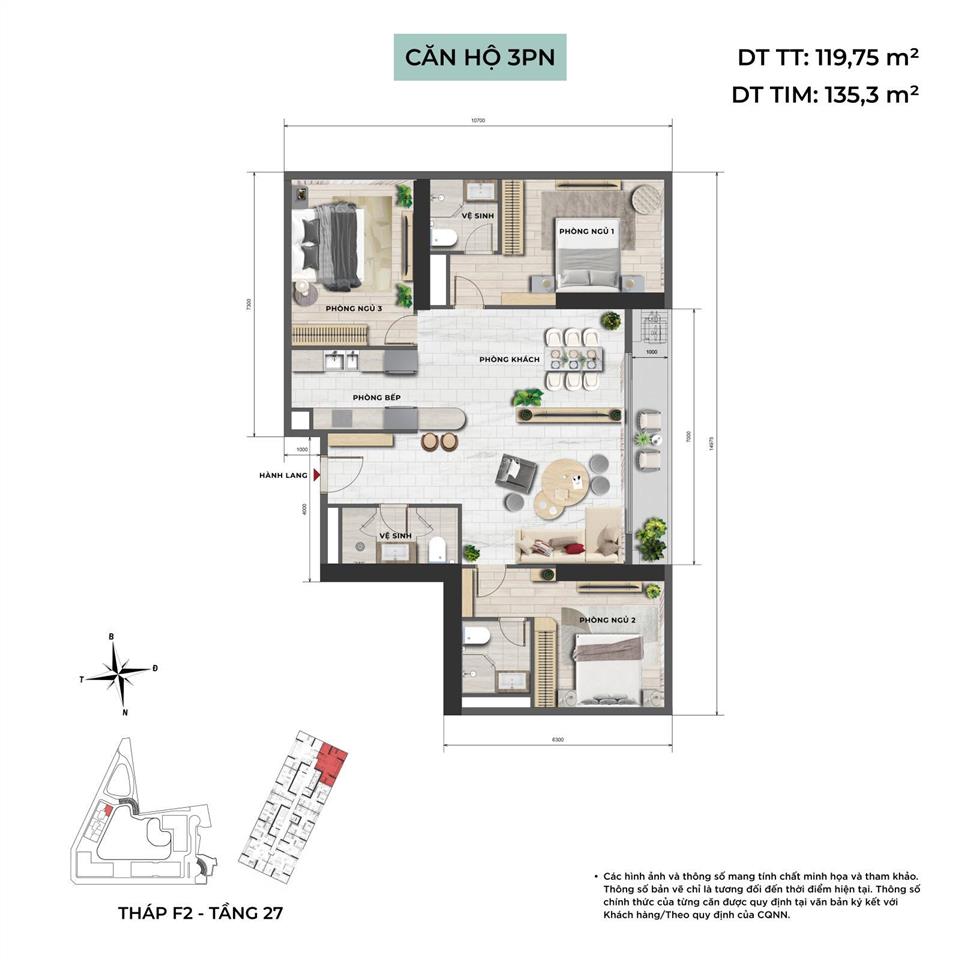 Bán gấp căn hộ 3pn diện tích 95m2 giá bán 17 tỷ chưa trừ chiết khấu