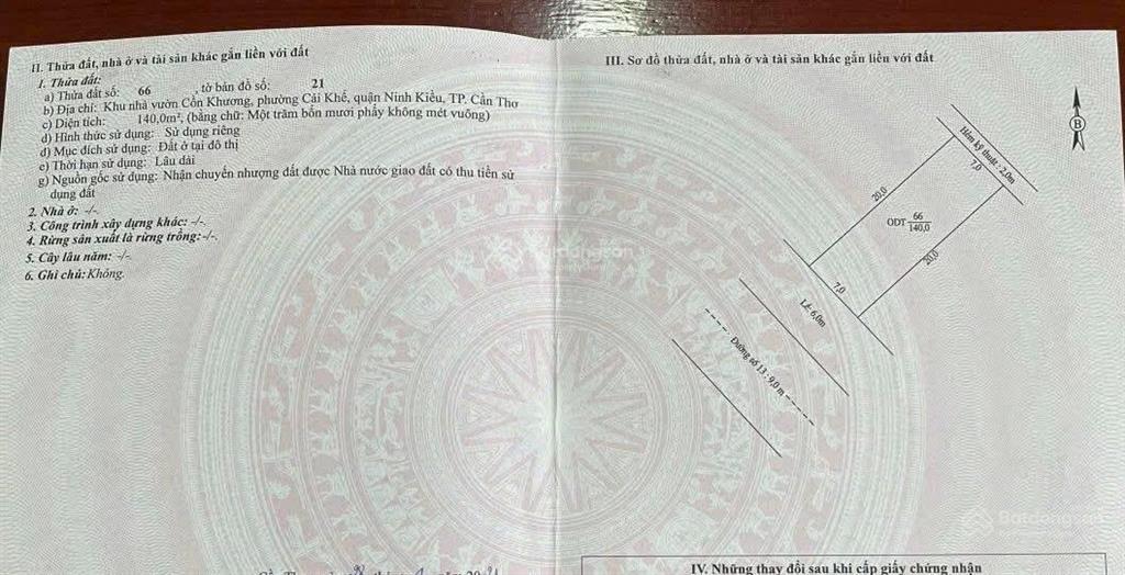 Bán nền tặng nhà kho còn mới 90% có sẵn điện 3 pha , diện tích đẹp 7x20 , khu biệt thự cồn khương