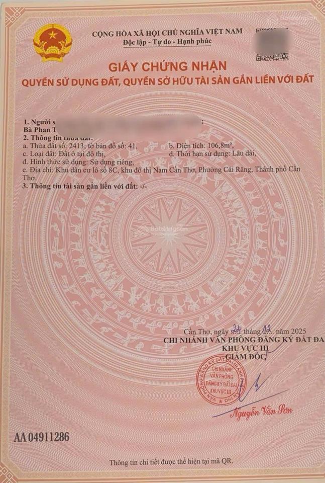Bán lỗ nền góc 2 mặt tiền kdc nam long giá siêu rẻ, dưới 5 tỷ, một nền duy nhất