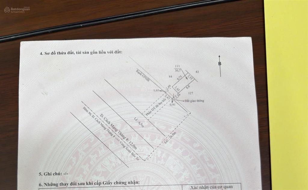 Bán nền mặt tiền đường cách mạng tháng 8 gần nguyễn đệ, giá dưới 5 tỷ