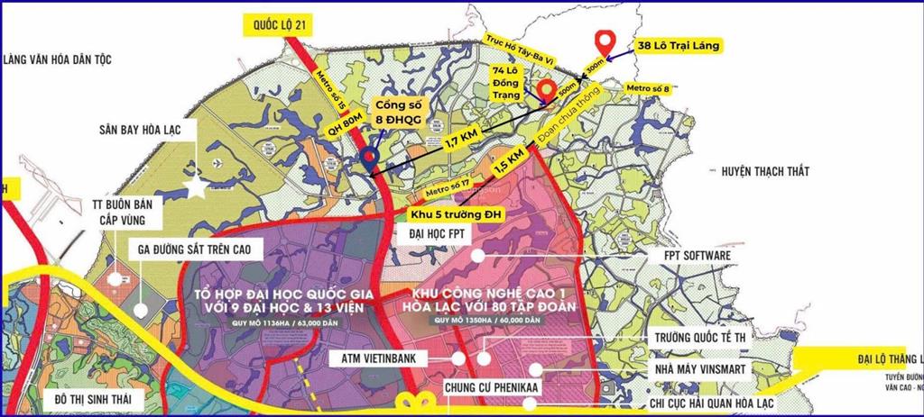Đón chu kỳ tăng giá tại hòa lạc  tài chính hơn 3 tỷ có ngay 100m2 thổ cư  dòng tiền ngay