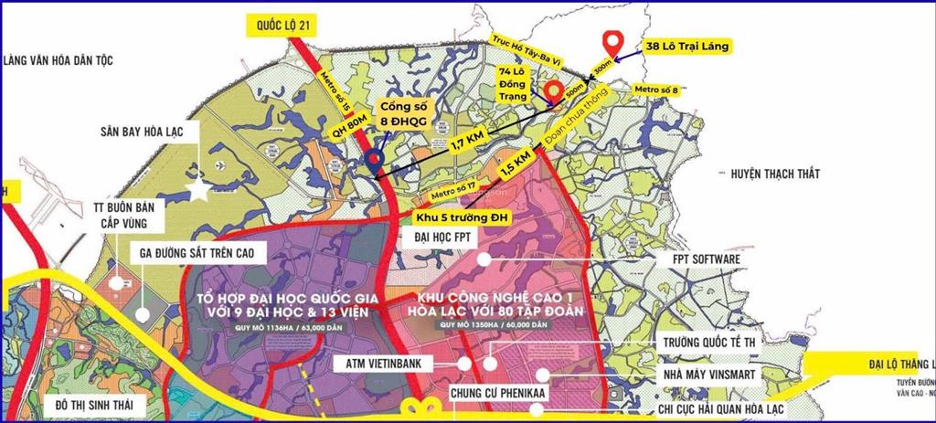 Chỉ hơn 3 tỷ đầu tư đón sóng thị trường hoà lạc  khu đô thị vệ tinh  tiềm năng bậc nhất