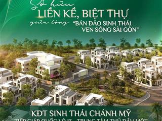 Biệt thự liền kề kđt sinh thái chánh mỹ (hud chánh mỹ) ven sông sài gòn, giá 4,2 tỷ/căn 112,5m2