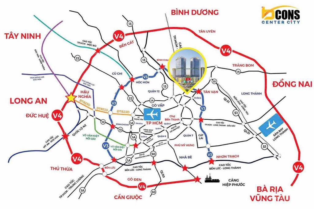 Bán căn hộ chung cư tại bcons center city, 3,38 tỷ, 52 m2, view đẹp