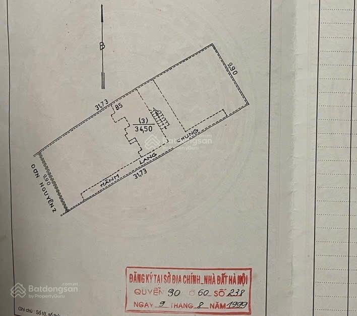 Bán căn hộ tập thể tầng 1 trung tự  diện tích sử dụng 100m, sổ đỏ 34.5m