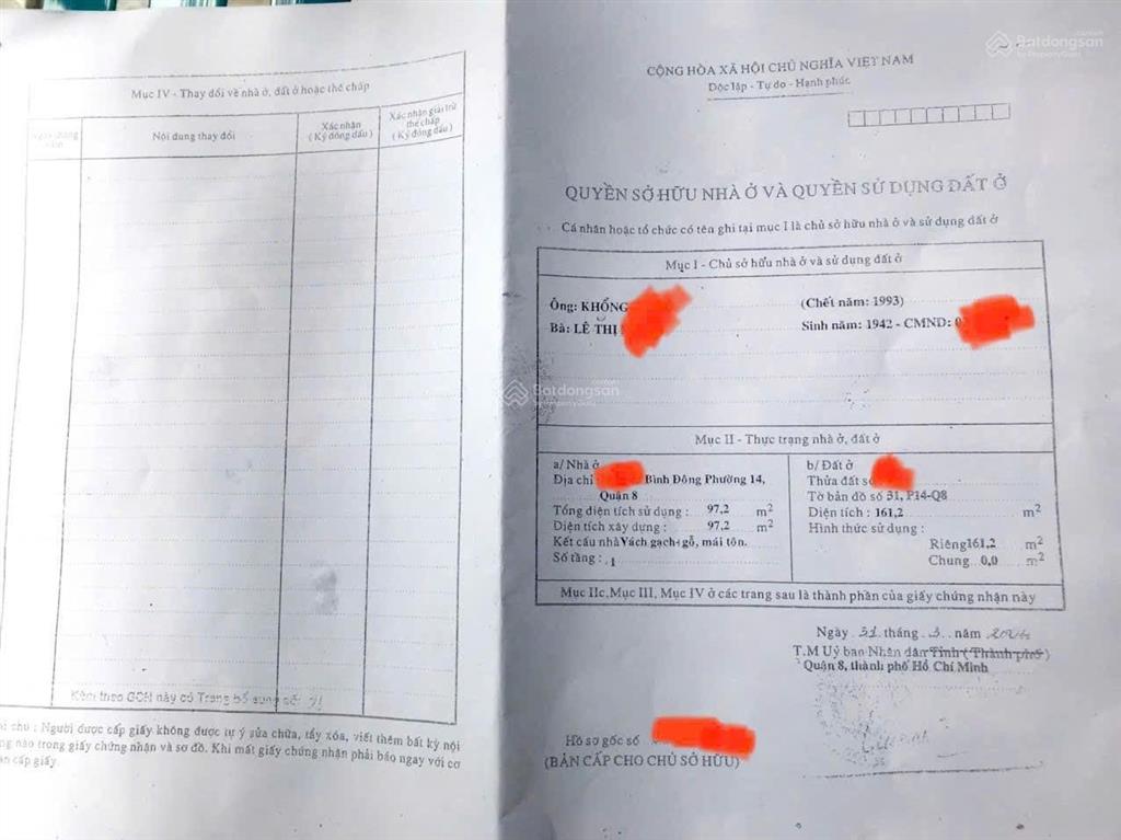 Bán nhà hẻm xe hơi thông  bình đông, p14, quân 8 5,8x28m sổ riêng 54tr/m2 đất gần cc aqua