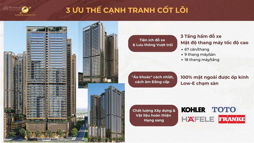 Căn hộ 3pn rẻ nhất hiện tại, giá chỉ 45tr/m2, tầng cao thoáng mát  sunshine legend city