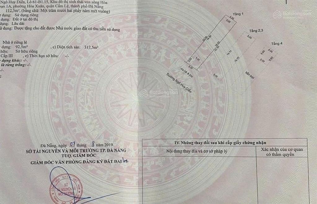 Bán gấp nhà mặt phố ngô huy diễn, 10,5 tỷ, 112m2, p. hoà xuân, đà nẵng