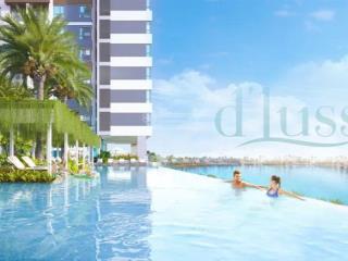 Cho thuê căn hộ d'lusso emerald q2 view hồ bơi tràn và view sông lớn 68,5m2 2pn