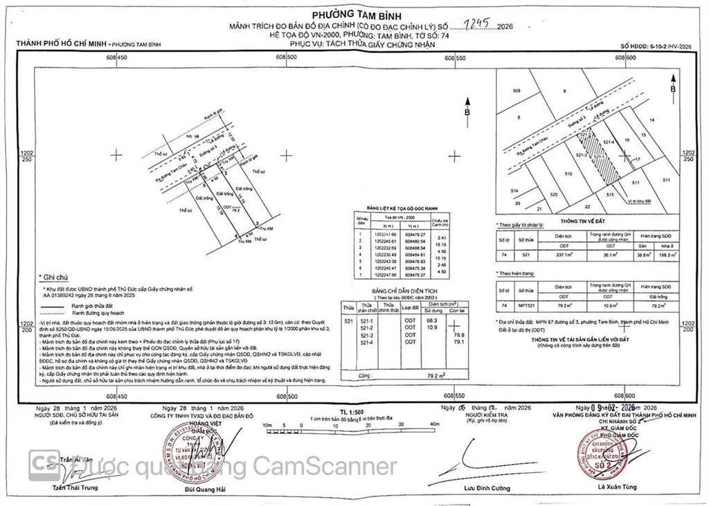 Bán lô đất mặt tiền đường số 3, tam bình, thủ đưc. tổng dt ngang 4.5 x 17.6m. giá 6 tỷ