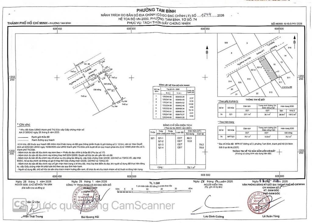 Bán lô đất mặt tiền đường số 3, tam bình, thủ đưc. tổng dt ngang 4.5 x 17.6m. giá 6 tỷ
