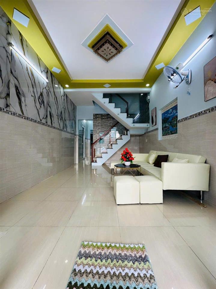 Bán nhà mới xây, 1 trệt 1 lầu, mặt tiền đường trung đông 6, xã đông thạnh, hóc môn
