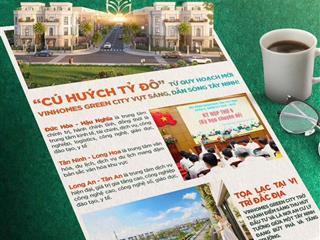 Siêu vị trí, vị trí! bán căn liền kề vinhomes green city khu forest, 5x12m, 4 tầng, giá 5.5 tỷ tl