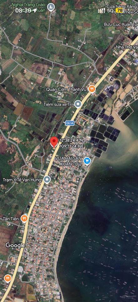 Bán nhanh lô đất mặt tiền quốc lộ 1a thôn xuân tự vạn hưng