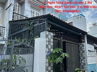 NHÀ ĐẸP – GIÁ TỐT – CHÍNH CHỦ CẦN BÁN GẤP NHÀ Tại Phường 7, Quận 8. Ngân hàng đang cho