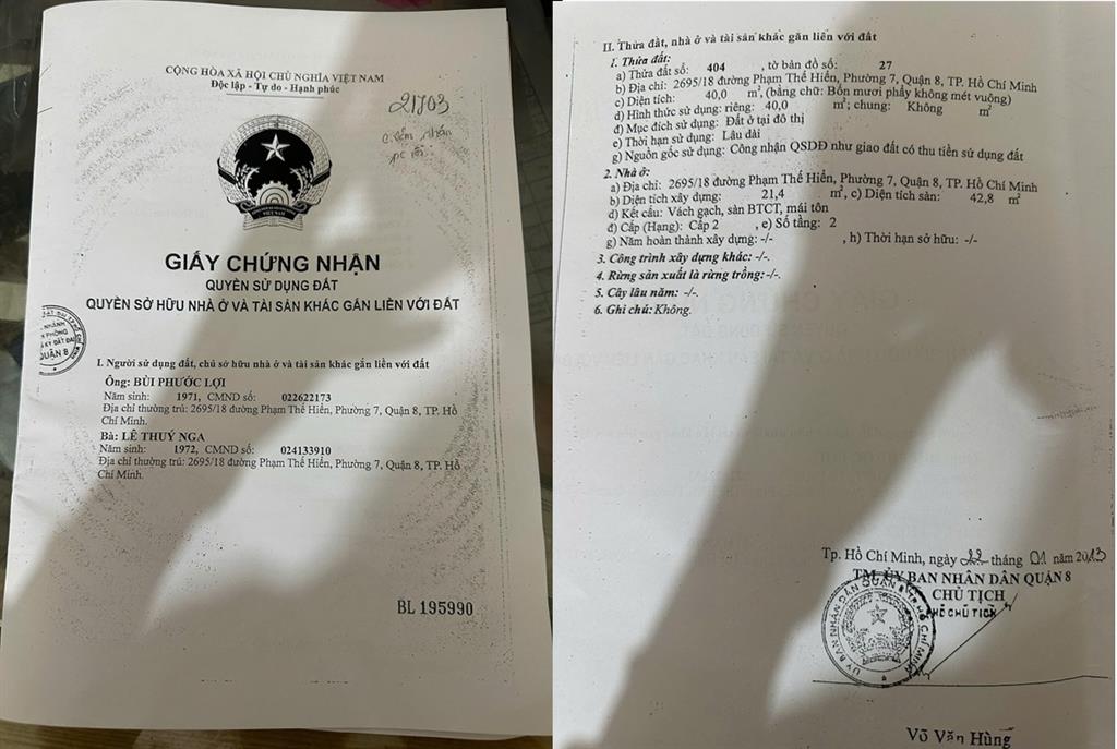 NHÀ ĐẸP – GIÁ TỐT – CHÍNH CHỦ CẦN BÁN GẤP NHÀ Tại Phường 7, Quận 8. Ngân hàng đang cho