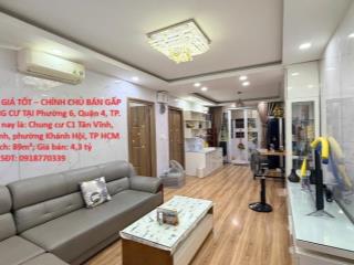 CĂN HỘ ĐẸP – GIÁ TỐT – CHÍNH CHỦ CẦN BÁN GẤP CĂN HỘ CHUNG CƯ TẠI Phường 6, Quận 4, TP. Hồ