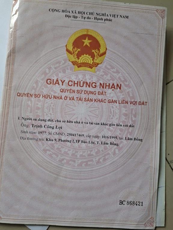 HOT HOT – CHÍNH CHỦ CẦN BÁN 2 LÔ ĐẤT LIỀN KỀ TẠI Phường 2, thành phố Bảo Lộc, tỉnh Lâm